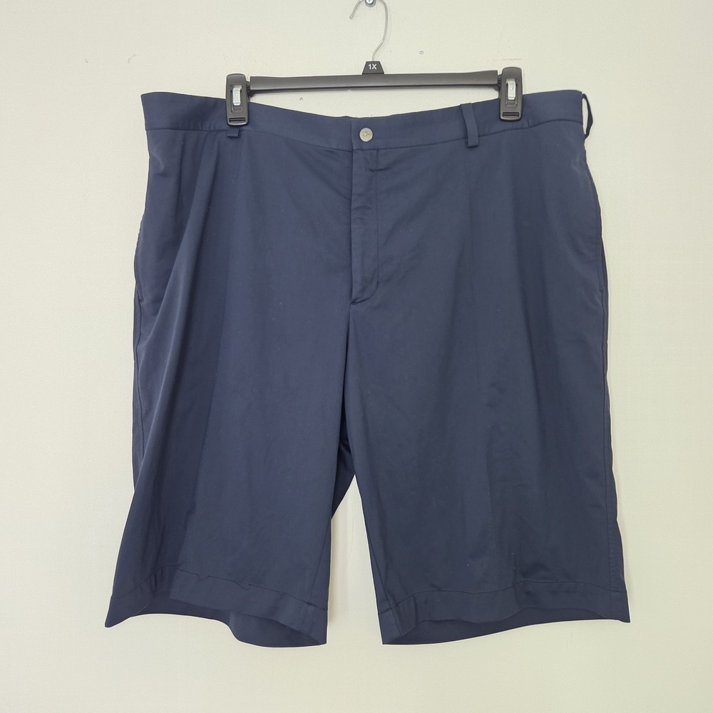 Nike TW Collection Tiger Woods Navy Blue Golf Shorts Size 42 Dri Fit Swoosh Logo